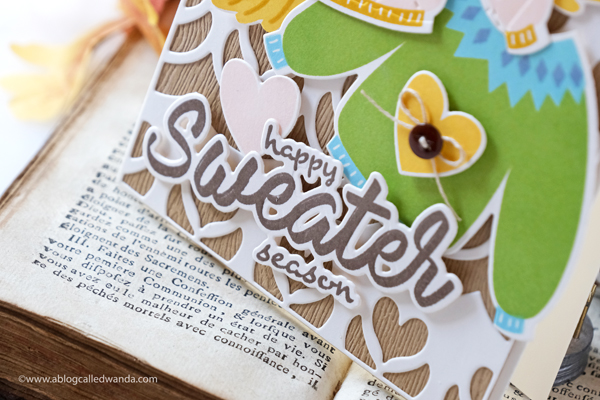 pigment craft co, pigment stamps and dies, pigment sweater weather, pigment latte art, sweater garland, paper garland. autumn card, fall card, sweater stamps and dies, pigment fall wreath stamp set, make your own garland, fall home decor, wanda guess, a blog called wanda