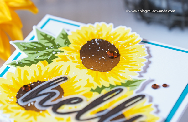 hero arts, hero arts monthly kit, monthly card kit, hero arts my monthly hero, september, sunflowers, stencils, sunflower stencil, cardmaking, handmade, diy, card ideas, card layouts, wanda guess, a blog called wanda