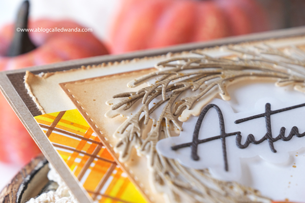 the greetery, stamps and dies, the greetery stamps, the greetery leaf and blade, the greetery fall, new release, stamps, dies, stencils, plaid, tartan builder, rustic wreath, curio collection, leaves, gingham, fall card ideas, card layouts, greetery design team, wanda guess, a blog called wanda