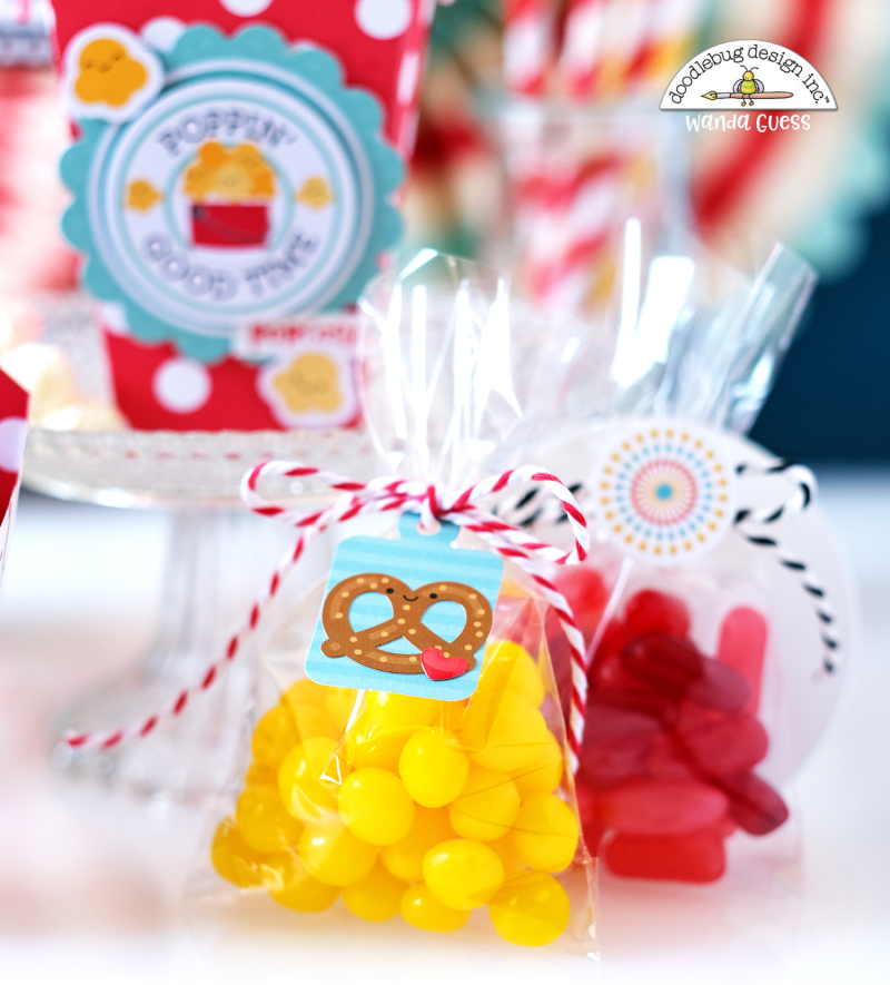 doodlebug, doodlebug design, doodlebug paper, doodlebug fun at the park, fun at the park collection, disney scrapbooking, disney paper, movie night party ideas, movie night treats, popcorn box die, fry box die, diy, crafty ideas, scrapbooking, fun crafts for kids, wanda guess, a blog called wanda