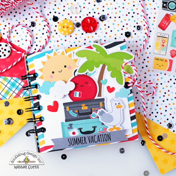 doodlebug, doodlebug fun at the park, mini scrapbook, mini album, make your own mini scrapbook, travel scrapbook ideas, disney, travel, we r memory keepers cinch, disney scrap ideas, diy, scrapbooking, wanda guess, a blog called wanda