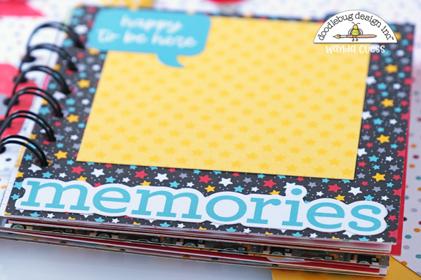 doodlebug, doodlebug fun at the park, mini scrapbook, mini album, make your own mini scrapbook, travel scrapbook ideas, disney, travel, we r memory keepers cinch, disney scrap ideas, diy, scrapbooking, wanda guess, a blog called wanda