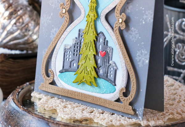 the greetery, new release, christmas time collection, the greetery stamps and dies, christmas time in the city, hourglass die, snow, curio collection, winter, christmas, holiday, christmas cards, card ideas, wanda guess, a blog called wanda