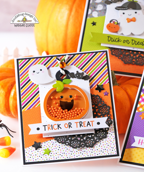 doodlebug, doodlebug halloween, doodlebug happy haunting collection, halloween cards, fun cards, card sketch, make your own halloween cards, doodlebug design, wanda guess, a blog called wanda, doodlebug blog