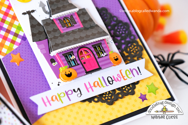 doodlebug, doodlebug halloween, doodlebug happy haunting collection, halloween cards, fun cards, card sketch, make your own halloween cards, doodlebug design, wanda guess, a blog called wanda, doodlebug blog
