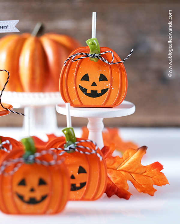 taylored expressions, taylored expressions halloween, pumpkin treat wrap, die cuts, stamps, halloween treat ideas, pumpkin treats, diy, crafty, make your own, party, halloween party, distress inks, fall, Thanksgiving, wanda guess, a blog called wanda