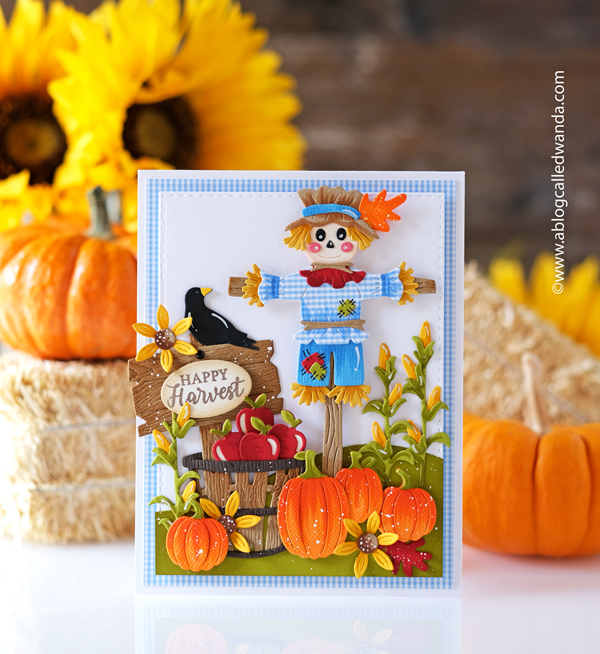 spellbinders, spellbinders stamps, spellbinders dies, thanksgiving, fall, holiday, winter, christmas gnome, dancin gnome dies, nichol spohr spellbinders, cards, card ideas, fall cards, gnome card, simon says stamp, wanda guess, a blog called wanda