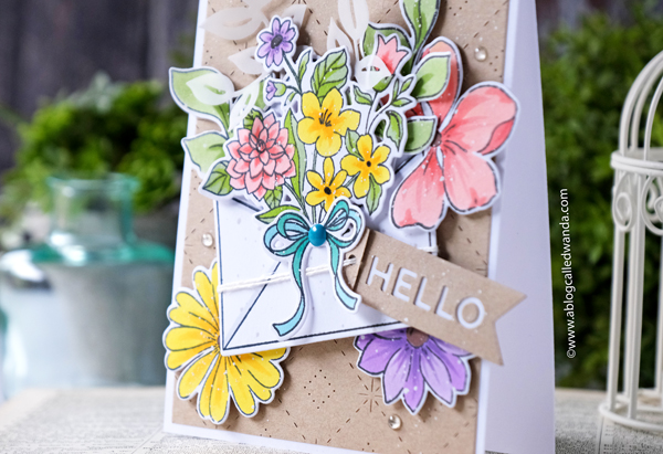 pinkfresh studio, pinkfresh studio blog hop, new release blog hop, flowers, stamps, dies, card ideas, stencils, pinkfresh studio floral envelope, pinkfresh studio brighter days, pinkfresh studio sparkling diamonds, wanda guess, a blog called wanda