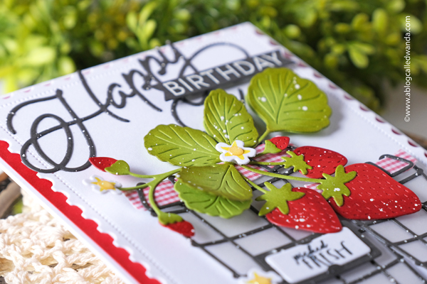 the greetery, the greetery stamps and dies, the greetery confections collection, the greetery new release, the greetery strawberry botanicuts dies, the greetery market basket, the greetery sweet tooth, the greetery curio confections, valentine card, birthday card, card ideas, card layouts, wanda guess, a blog called wanda