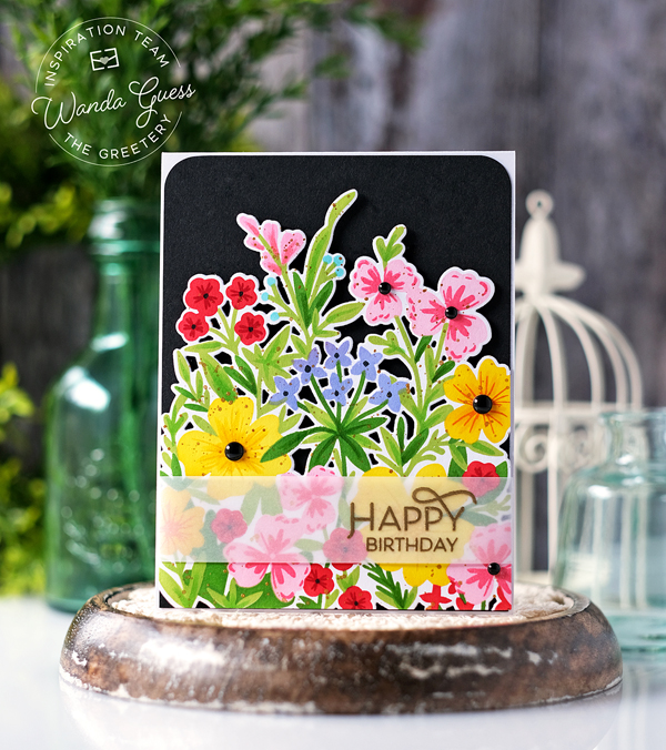 the greetery, the greetery stamps and dies, the greetery new release, the greetery breath of spring, the greetery springtime stamp set, the greetery print shop spring mix, distress inks, easter, spring, birthday, handmade cards, make your own cards, stamping, wanda guess, a blog called wanda