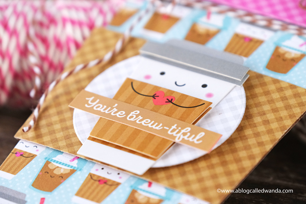 Doodlebug, Doodlebug paper, Doodlebug stickers, Doodlebug Cream and Sugar, Coffee, Coffee cards, Honey Bee Stamps Frappe Dies, Honey Bee Stamps Coffee Cup Card Dies, Coffee card ideas, Gift card ideas, Cream and Sugar Collection, Scrapbooking, Card ideas, Wanda Guess, A Blog Called Wanda