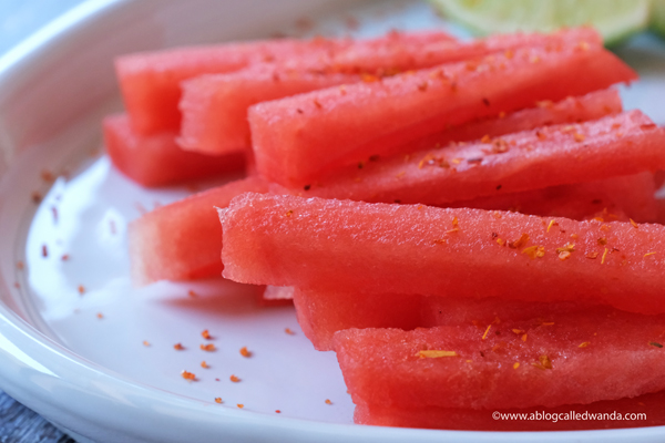 watermelon, watermelon fries, watermelon recipes, coconut dip, lime dip, pinterest recipes, summer snacks, snacks, tajin, tajin ideas, pottery barn, healthy, super foods, easy healthy snacks, watermelon ideas, made from pinterest, wanda guess, a blog called wanda