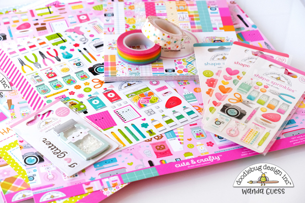 Doodlebug Design, Doodlebug Blog, Doodlebug Cute and Crafty Collection, Craft Room, Craft Room sign, craft themed paper, Crafting, Scrapbooking, DIY, Crafting, Paper Crafting ideas, Wanda Guess, A Blog Called Wanda