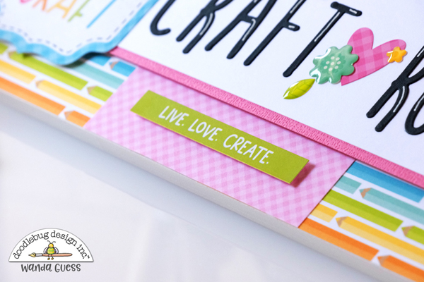 Doodlebug Design, Doodlebug Blog, Doodlebug Cute and Crafty Collection, Craft Room, Craft Room sign, craft themed paper, Crafting, Scrapbooking, DIY, Crafting, Paper Crafting ideas, Wanda Guess, A Blog Called Wanda