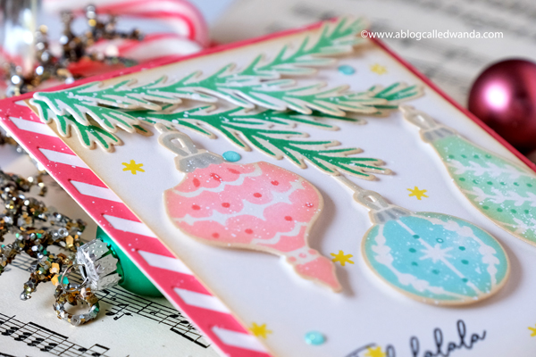 pinkfresh studio, stamps , dies, hot foil, crafts, cards, Pinkfresh Studio Christmas release, Holiday Christmas cards, stencils, Ornaments, diy christmas cards, card ideas, card layouts, wanda guess, a blog called wanda