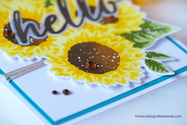 hero arts, hero arts monthly kit, monthly card kit, hero arts my monthly hero, september, sunflowers, stencils, sunflower stencil, cardmaking, handmade, diy, card ideas, card layouts, wanda guess, a blog called wanda