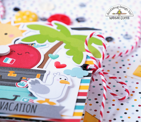 doodlebug, doodlebug fun at the park, mini scrapbook, mini album, make your own mini scrapbook, travel scrapbook ideas, disney, travel, we r memory keepers cinch, disney scrap ideas, diy, scrapbooking, wanda guess, a blog called wanda