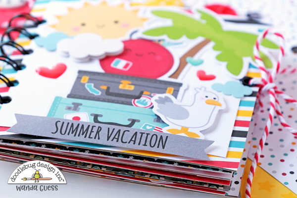 doodlebug, doodlebug fun at the park, mini scrapbook, mini album, make your own mini scrapbook, travel scrapbook ideas, disney, travel, we r memory keepers cinch, disney scrap ideas, diy, scrapbooking, wanda guess, a blog called wanda