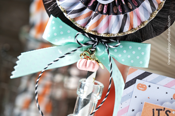 halloween, prima marketing, prima thirty one, thirty one collection, halloween card, halloween rosette, vintage paper rosette, paper medallion, vintage halloween, make your own halloween card, card, diy, crafty, card ideas, vintage halloween card, wanda guess, prima marketing, a blog called wanda