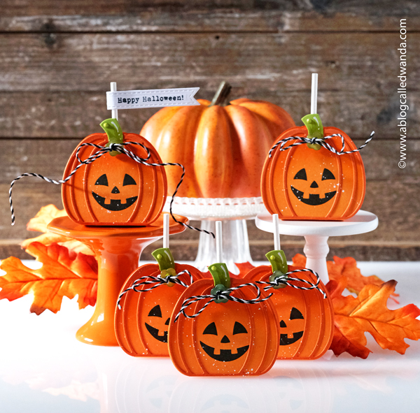 taylored expressions, taylored expressions halloween, pumpkin treat wrap, die cuts, stamps, halloween treat ideas, pumpkin treats, diy, crafty, make your own, party, halloween party, distress inks, fall, Thanksgiving, wanda guess, a blog called wanda