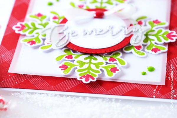 pinkfresh studio, pinkfresh studio stamps and dies, stencils, papercrafting, cardmaking, christmas cards, make your own christmas cards, blog hop, pinkfresh studio new release, Classic Holiday Words, Sweet Leaves Frame stencils, Artistic bow, Pinkfresh Studio Ink pads, Wanda Guess, a blog called wanda