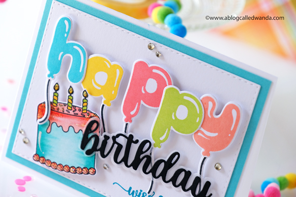 jaded blossom stamps, jaded blossom dies, jaded blossom new release, jaded blossom balloon letters, jaded blossom mason jar, jaded blossom fancy birthday, mason jar add ons, coffee, birthday card ideas, stamping, make your own cards, card layouts, wanda guess, a blog called wanda