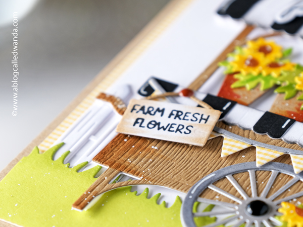 honey bee stamps, honey bee new release, honey bee market car builder dies, honey bee stamps farm fresh market cart, honey bee stamps sunflowers, sunflowers card, cards for ukraine, die cuts, handmade card, cute card ideas, friendship card, card layout, wanda guess, a blog called wanda