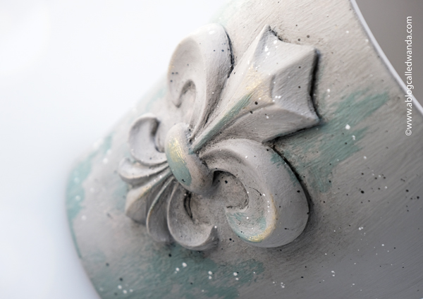 iron orchid designs, iron orchid molds, iron orchid designs ideas, orchid pot, iron orchid fleur de lis mold, resin casting, resin in iron orchid molds, annie sloan chalk paints, decorate a flower pot, gift ideas, annie sloan black wax, clear wax, annie sloan paris gray, ideas for resin, wanda guess, a blog called wanda