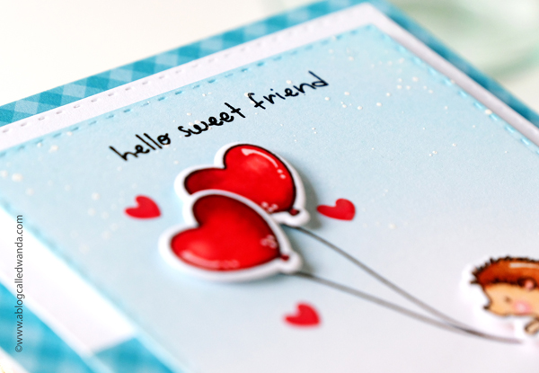 hello bluebird new release, hello bluebird stamps, hello bluebird dies, copic coloring, card ideas, card layouts, gingham, cute animal stamps, friendship cards, make your own cards.