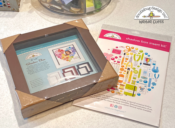 Doodlebug, Doodlebug Design, Doodlebug Shadow Box Frame, Doodlebug Shadow Box Insert, Doodlebug Cute and Crafty Collection, Craft Room, Craft Room decorations, shadow box project, diy shadow box, craft room inspiration, easy projects, wanda guess, a blog called wanda, doodlebug blog