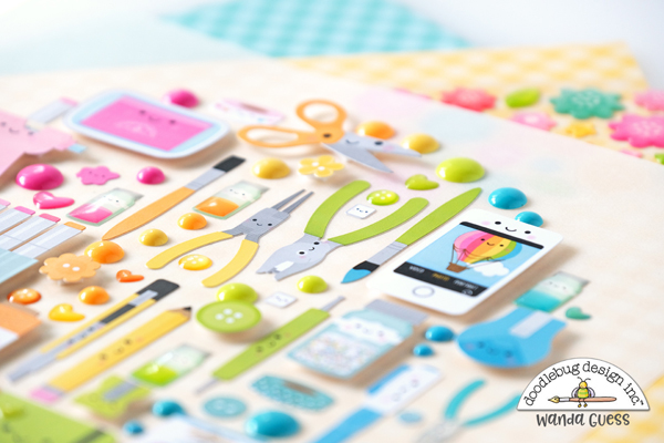 Doodlebug, Doodlebug Design, Doodlebug Shadow Box Frame, Doodlebug Shadow Box Insert, Doodlebug Cute and Crafty Collection, Craft Room, Craft Room decorations, shadow box project, diy shadow box, craft room inspiration, easy projects, wanda guess, a blog called wanda, doodlebug blog
