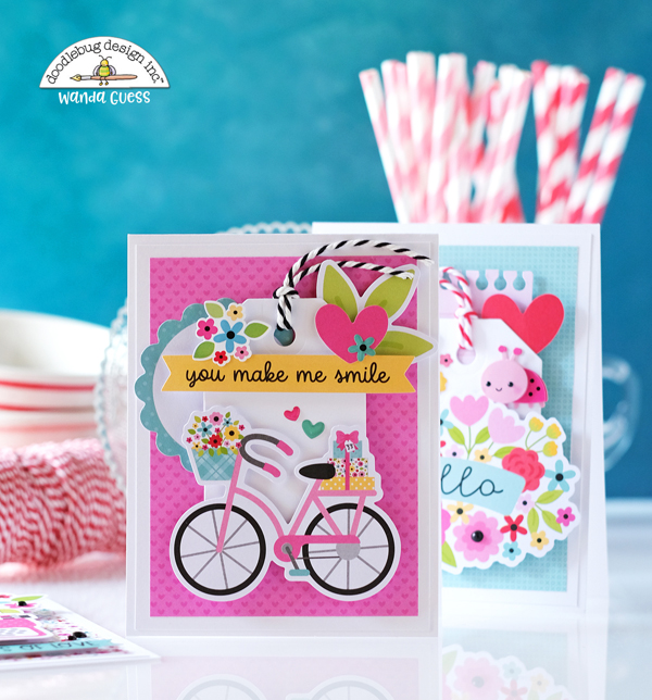 doodlebug paper, doodlebug lots of love collection, doodlebug dies, doodlebug valentines day, card trio, doodlebug card ideas, valentine cards, make your own valentines, handmade cards, wanda guess, a blog called wanda