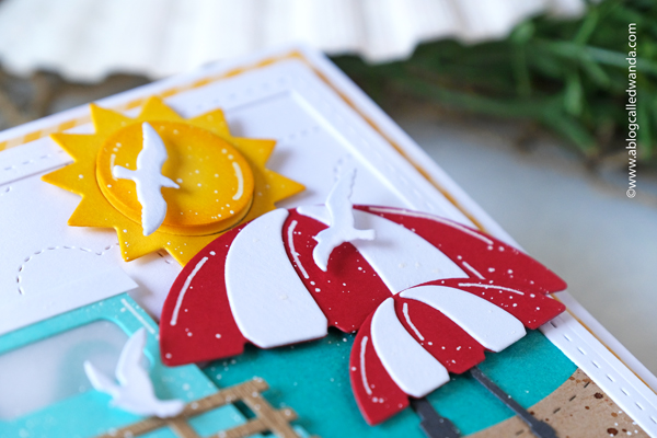 rubbernecker stamps, rubbernecker dies, handmade cards, summer cards, beach cards, handmade card ideas, stamping, make your own cards, beach van die, lifeguard tower, palm trees, how to make your own cards, party invitations, summer vibes, wanda guess, a blog called wanda