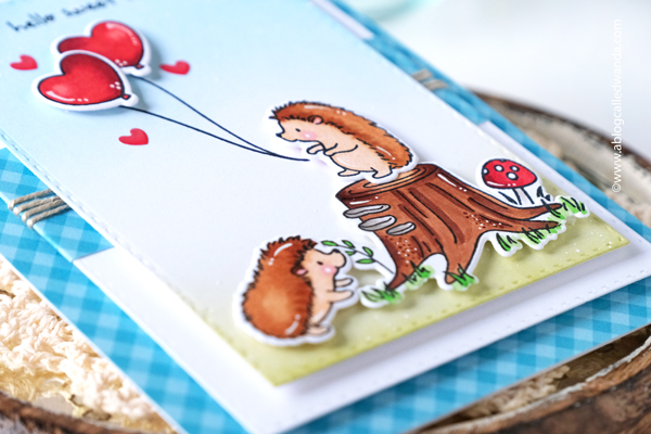 hello bluebird new release, hello bluebird stamps, hello bluebird dies, copic coloring, card ideas, card layouts, gingham, cute animal stamps, friendship cards, make your own cards.