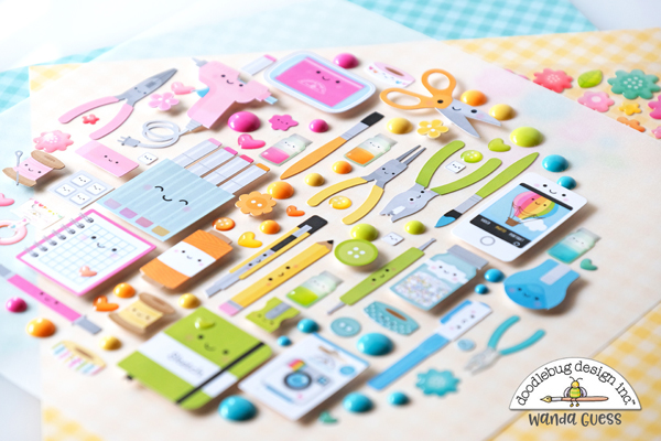 Doodlebug, Doodlebug Design, Doodlebug Shadow Box Frame, Doodlebug Shadow Box Insert, Doodlebug Cute and Crafty Collection, Craft Room, Craft Room decorations, shadow box project, diy shadow box, craft room inspiration, easy projects, wanda guess, a blog called wanda, doodlebug blog
