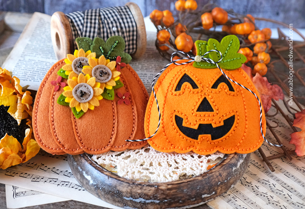 felt ideas, felt projects, felt crafting, felt plush, felt halloween, halloween projects, halloween crafts, diy halloween, halloween party, felties, Poshta design, felt jack o lantern, felt witch hat, felt bat, wanda guess, a blog called wanda