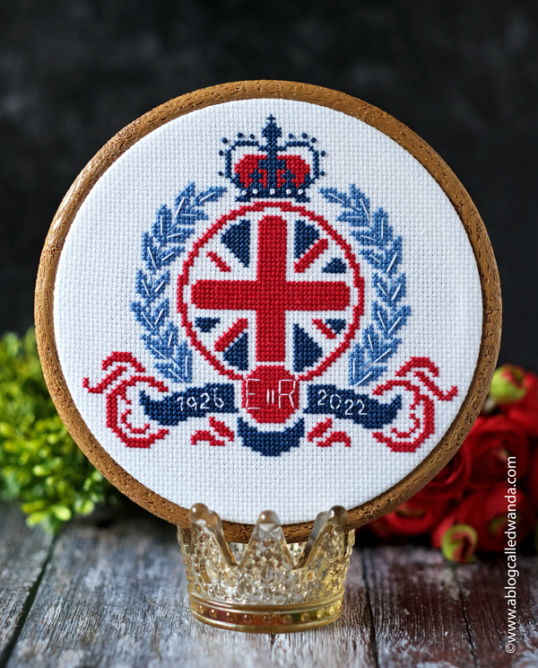 cross stitch, union jack, british flag, queens death, queen elizabeth, cross stitch pattern cross stitch, union jack, british flag, queens death, queen elizabeth, cross stitch pattern, wanda guess, a blog called wanda, british cross stitch, ffo, cross stitch finishing
