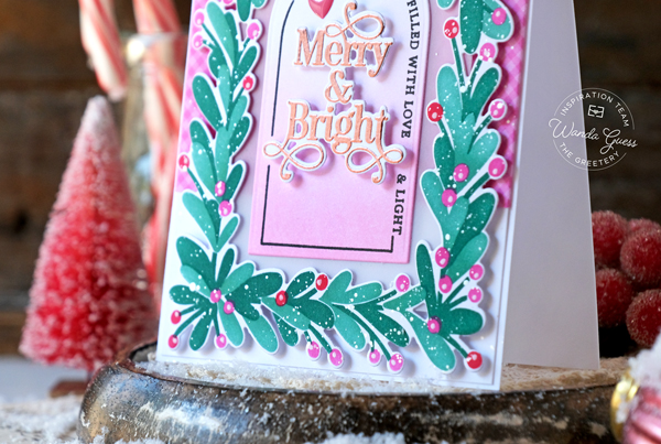 the greetery, the greetery new release, the greetery stamps and dies, the greetery a song of christmas, the greetery jumbo ornament, the greetery mistletoe arches, stencils, stamping, die cutting, christmas cards, handmade christmas cards, winter, card ideas, make your own christmas cards, card layouts, wanda guess, a blog called wanda