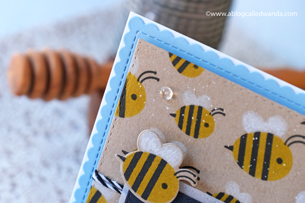 taylored expressions, taylored expressions card kits, card kit, bee's knees kit, bees, stamping, stencils, die cuts, scrapbooking, card ideas, card layouts, taylored expressions stamps, wanda guess, a blog called wanda