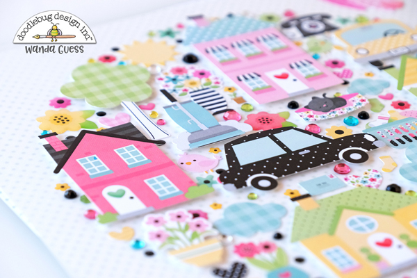 doodlebug, doodlebug design, doodlebug my happy place, doodlebug shadow box, doodlebug shadow box insert, home, frame, project, home decor, scrapbooking, card making, wanda guess, a blog called wanda