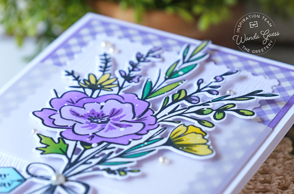 the greetery, the greetery new release, the greetery wild elegance, the greetery stamps dies and stencils, the greetery sketched wildflower bouquet, the greetery floral arches, the greetery lovely silhouettes, card ideas, watercolors, distress ink, stencils, floral cards, card ideas, card sketches, wanda guess, a blog called wanda