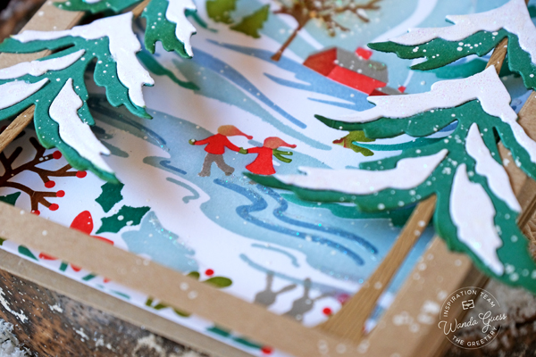the greetery, the greetery new release, the greetery a song of christmas, the greetery stamps and dies, the greetery figgy pudding box, the greetery cooking up christmas, the greetery stencilscapes winter, card ideas, handmade cards, card layouts, christmas card ideas, wanda guess, a blog called wanda