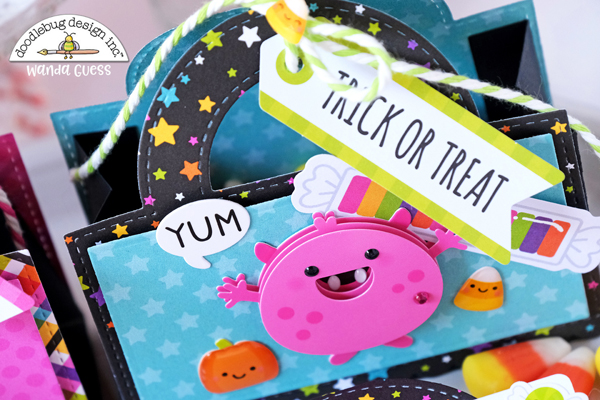 doodlebug, doodlebug monster madness, doodlebug halloween, doodlebug monsters, halloween treat ideas, halloween treat boxes, halloween candy treat bags, pixi dust halloween box, make your own halloween treats, halloween party ideas, wanda guess, a blog called wanda