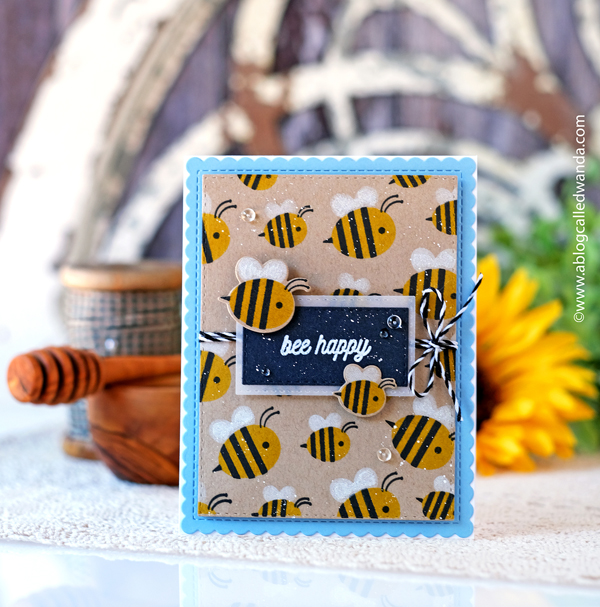 taylored expressions, taylored expressions card kits, card kit, bee's knees kit, bees, stamping, stencils, die cuts, scrapbooking, card ideas, card layouts, taylored expressions stamps, wanda guess, a blog called wanda