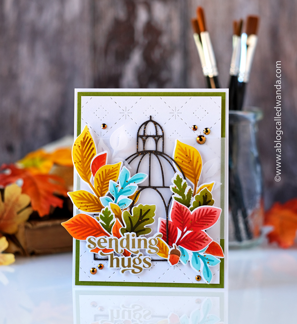 pinkfresh studio, pinkfresh studio new release, pinkfresh studio blog hop, pinkfresh studio inky floral, pinkfresh studio fall foliage, stencils, dies, stamps, hot foil, card ideas, handmade cards, stamping, pinkfresh studio new release, wanda guess, a blog called wanda
