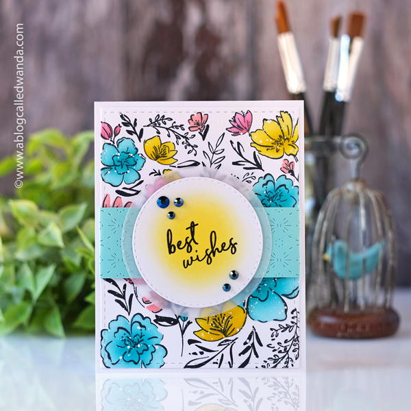 pinkfresh studio, pinkfresh studio new release, pinkfresh studio blog hop, pinkfresh studio inky floral, pinkfresh studio fall foliage, stencils, dies, stamps, hot foil, card ideas, handmade cards, stamping, pinkfresh studio new release, wanda guess, a blog called wanda