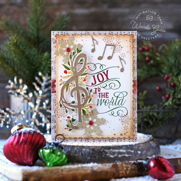The greetery, the greetery new release, the greetery stamps and dies, the greetery a song of christmas, the greetery peaceful olive, the greetery peaceful doves, the greetery heaven and nature sing, stamps, dies, handmade cards, card ideas, card layouts, christmas, winter, christmas cards, wanda guess, a blog called wanda