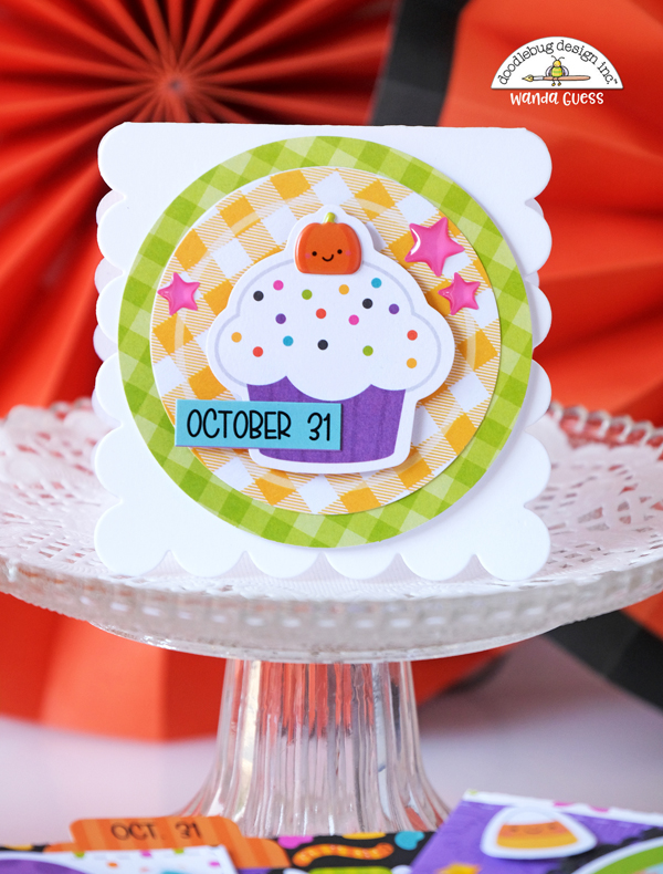 doodlebug design, doodlebug paper, doodlebug monster madness, doodlebug halloween, candy treat ideas, scrapbook ideas, halloween party, jaded blossom candy bar wrapper, candy bar ideas, halloween fun projects, monsters inc, monster madness, a blog called wanda, wanda guess, doodlebug design team