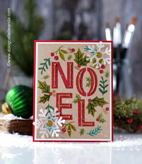 taylored expressions holiday squad, taylored expressions postage stamp stacklets, taylored expressions noel stamp and stencil, stencils, blender brushes, glitter paste, tags, christmas, holiday, elf, santa, mrs claus, make your own christmas tags, christmas cards, stencils with distress ink, blender brushes, classic christmas cards, card ideas, tag ideas, wanda guess, a blog called wanda