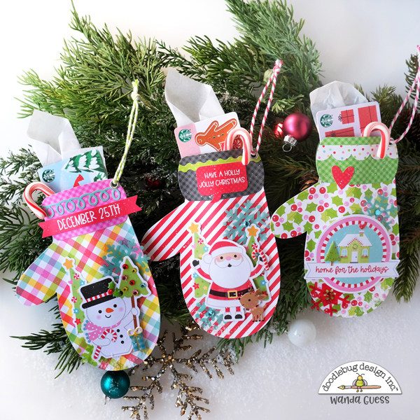 doodlebug designs, doodlebug, doodlebug paper, doodlebug candy cane lane, doodlebug christmas, winter, mittens, gift card ideas, gift card holder, diy, make your own ornaments, coffee card holder, paper ornaments, cute christmas crafts, wanda guess, a blog called wanda